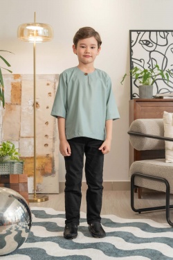 TUSCA KIDS | Alexander Kids Classic Kurta in Sage Green